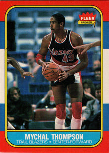 1986-87 Fleer Basketball #111 Mychal Thompson Base Rookie Card