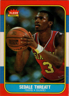 1986-87 Fleer Basketball #112 Sedale Threatt Base Rookie Card