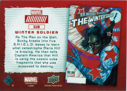 Marvel Annual 2016 Short Print Chase Card 119 Winter Soldier
