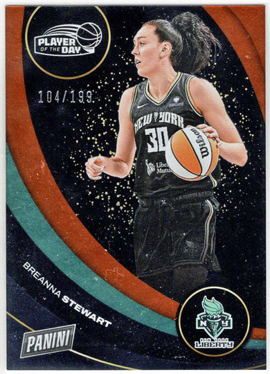 2025 Panini WNBA Player of the Day Orange Parallel Card 11 Breanna Stewart /199