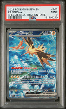 Pokemon Zapdos ex (202/165) [Scarlet & Violet 151] Graded PSA 9 Mint