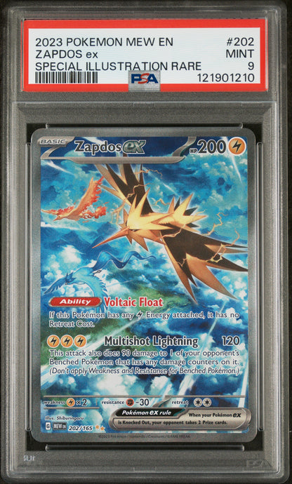 Pokemon Zapdos ex (202/165) [Scarlet & Violet 151] Graded PSA 9 Mint
