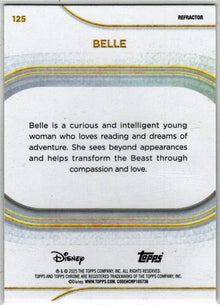2025 Topps Chrome Disney Refractor Parallel Card 125 Belle