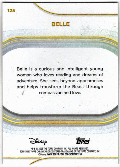 2025 Topps Chrome Disney Base Card 125 Belle