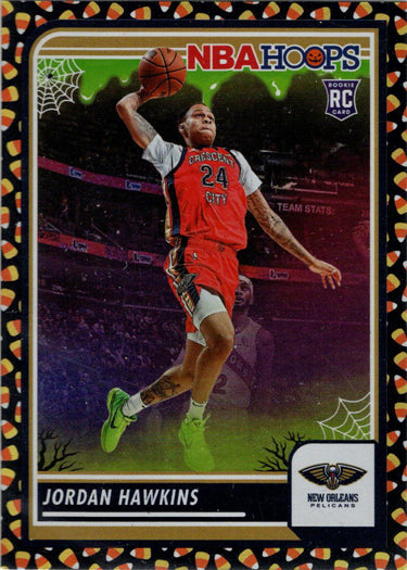 Panini Haunted Hoops Basketball 2023-24 Candy Corn Parallel Card 125 J. Hawkins