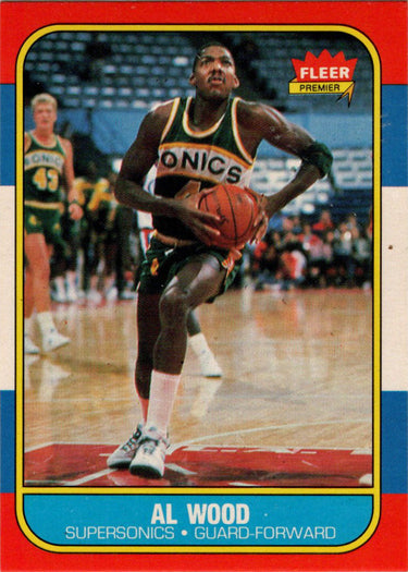 1986-87 Fleer Basketball #128 Al Wood Base Rookie Card