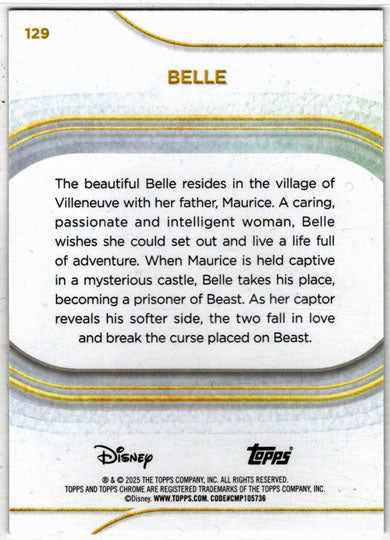 2025 Topps Chrome Disney Base Card 129 Belle