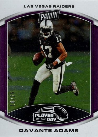 2023 Panini POTD Football Purple Foil Parallel Card 12 Davante Adams 18/25