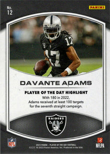 2023 Panini POTD Football Purple Foil Parallel Card 12 Davante Adams 18/25