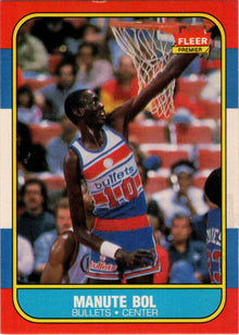 1986-87 Fleer Basketball #12 Manute Bol Base Rookie Card