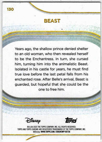 2025 Topps Chrome Disney Base Card 130 Beast