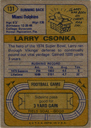 Topps Football 1974 Base Card 131 Larry Csonka