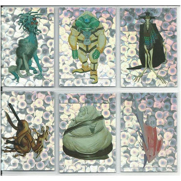 Alien World of Wayne Barlowe Complete 6 Card Prism Chase Set