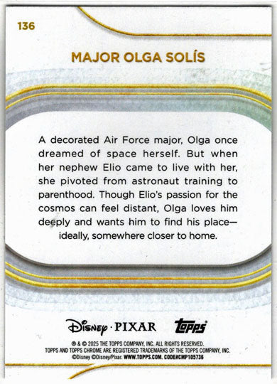 2025 Topps Chrome Disney Base Card 136 Major Olga Solis