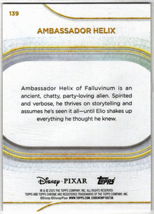 2025 Topps Chrome Disney Green Refractor Card 139 Ambassador Helix 15/99