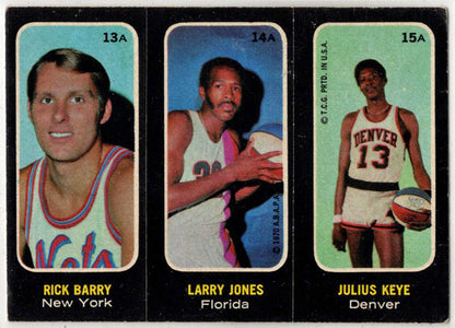 1971-72 Topps Trios Stickers Card 13A Barry 14A Jones 15A Keye