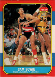 1986-87 Fleer Basketball #13 Sam Bowie Base Rookie Card