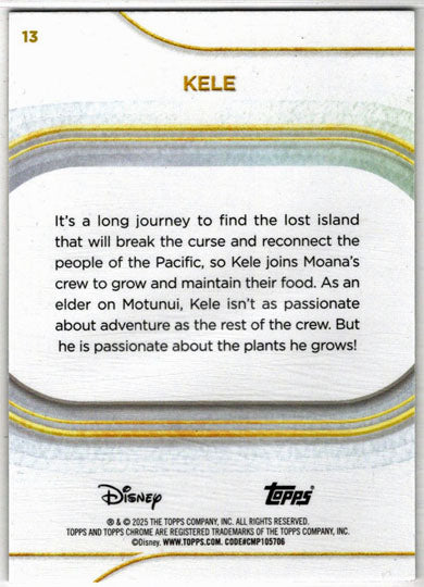2025 Topps Chrome Disney Base Card 13 Kele