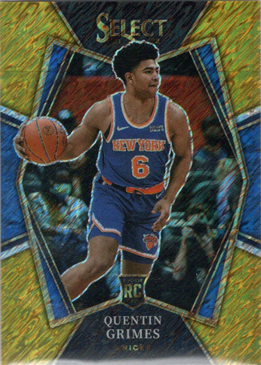 Panini Select Basketball 2021-22 Gold Shimmer Parallel Card 159 Quentin Grimes 04/10