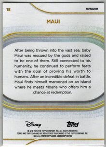 2025 Topps Chrome Disney Refractor Parallel Card 15 Maui