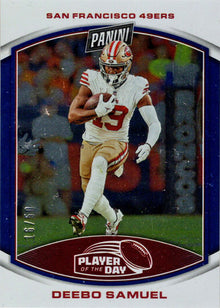 2023 Panini POTD Football Blue Foil Parallel Card 15 Deebo Samuel 16/50
