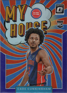 Panini Donruss Optic Basketball 2021-22 Purple Prizm My House Insert Card 16 Cade Cunningham