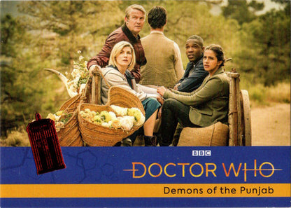 2022 Doctor Who Series 11 & 12 Red Parallel Card 16 "Demons Of The Punjab" /50