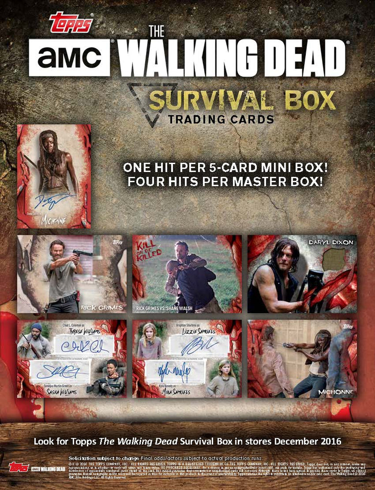 Topps 2016 Walking Dead Survival Box Factory Sealed Master Hobby Box