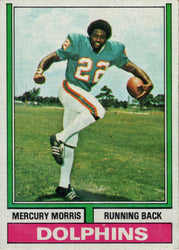 Topps Football 1974 Base Card 170 Mercury Morris