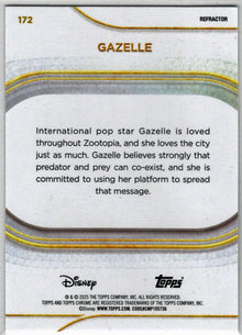 2025 Topps Chrome Disney Refractor Parallel Card 172 Gazelle