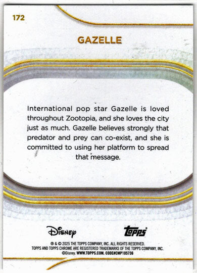 2025 Topps Chrome Disney Base Card 172 Gazelle