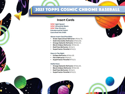 2025 Topps Cosmic Chrome Baseball Hobby Box