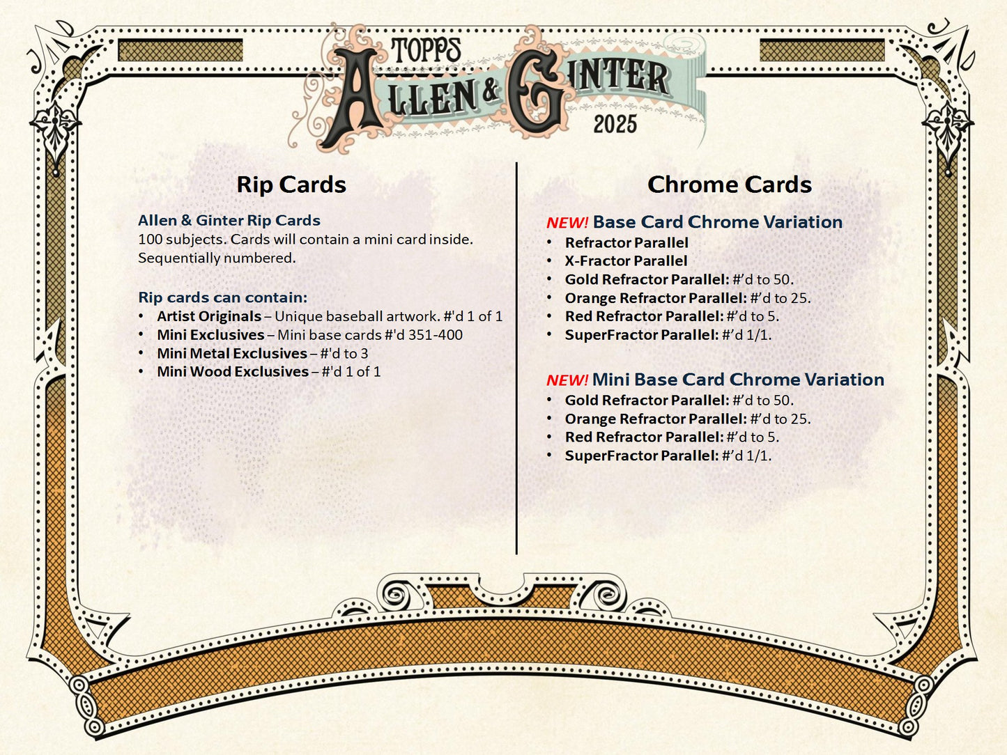 2025 Topps Allen & Ginter Baseball Hanger Fat Pack