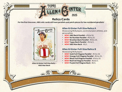 2025 Topps Allen & Ginter Baseball Hanger Fat Pack