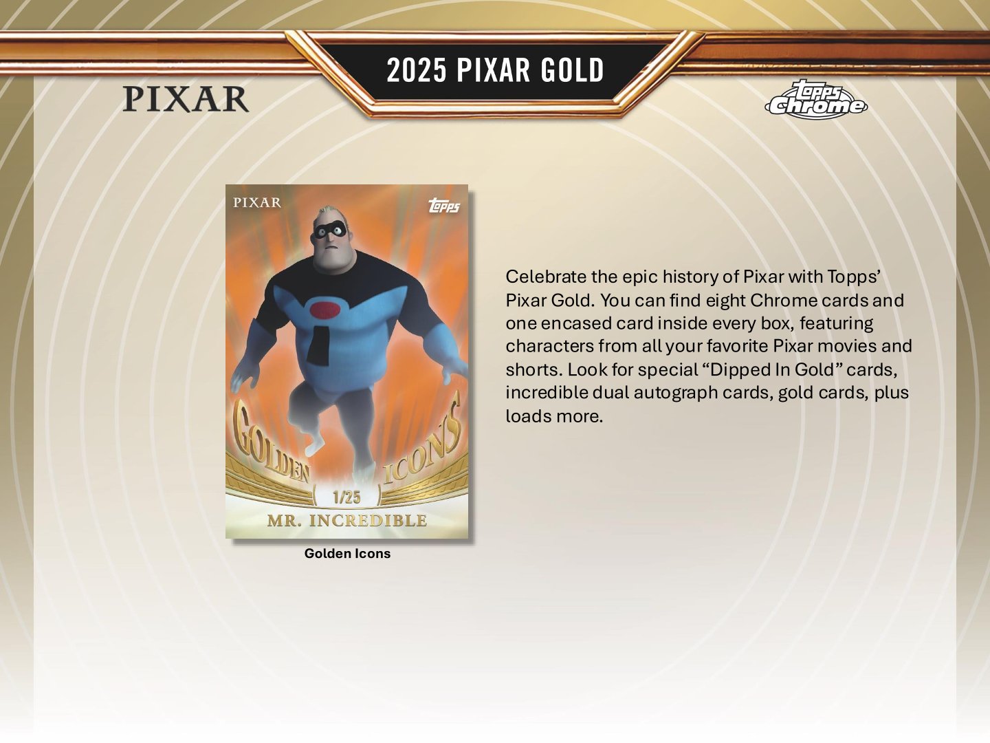 2025 Topps Disney Pixar Gold Hobby Box