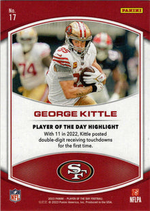 2023 Panini POTD Football Red Foil Parallel Card 17 George Kittle 96/99