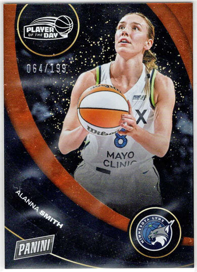 2025 Panini WNBA Player of the Day Orange Parallel Card 17 Alanna Smith 064/199