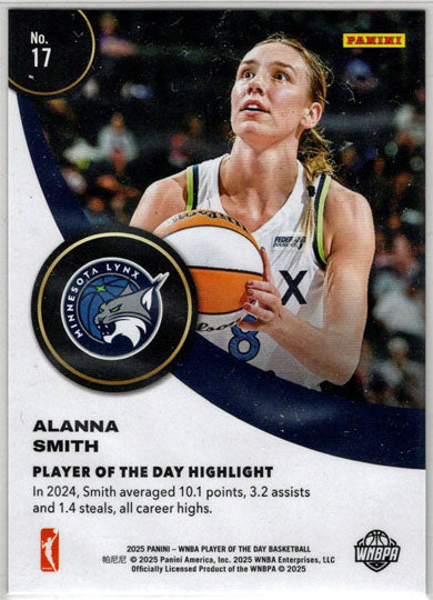 2025 Panini WNBA Player of the Day Orange Parallel Card 17 Alanna Smith 064/199