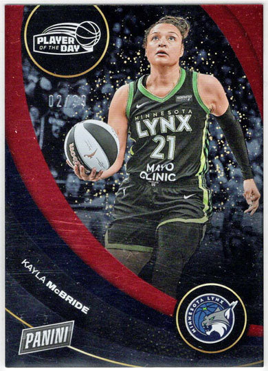 2025 Panini WNBA Player of the Day Red Parallel Card 18 Kayla McBride 02/99