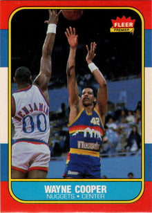 1986-87 Fleer Basketball #18 Wayne Cooper Base Rookie Card