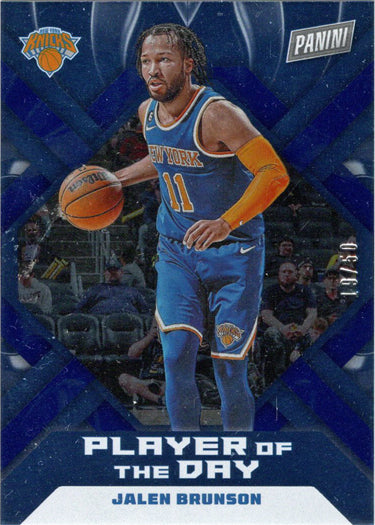 Panini Player of the Day 2022-23 Blue Foil Parallel Card 19 Jalen Brunson 19/50