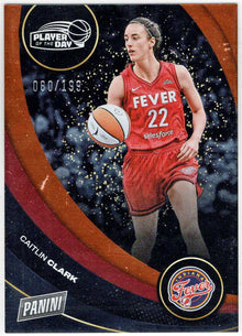2025 Panini WNBA Player of the Day Orange Parallel Card 1 Caitlin Clark 080/199