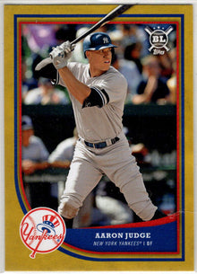 2018 Topps Big League Gold Border Parallel Card 1 Aaron Judge