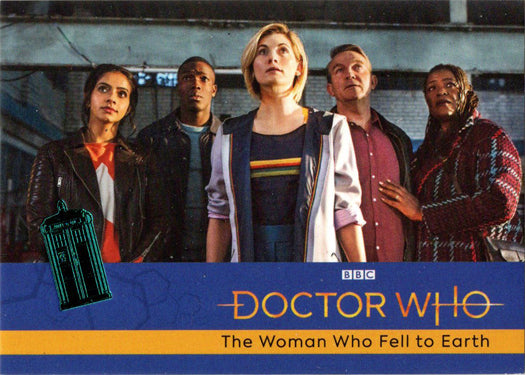 2022 Doctor Who Series 11 & 12 Teal Parallel Card 1 "The Woman Who Fell..." /99