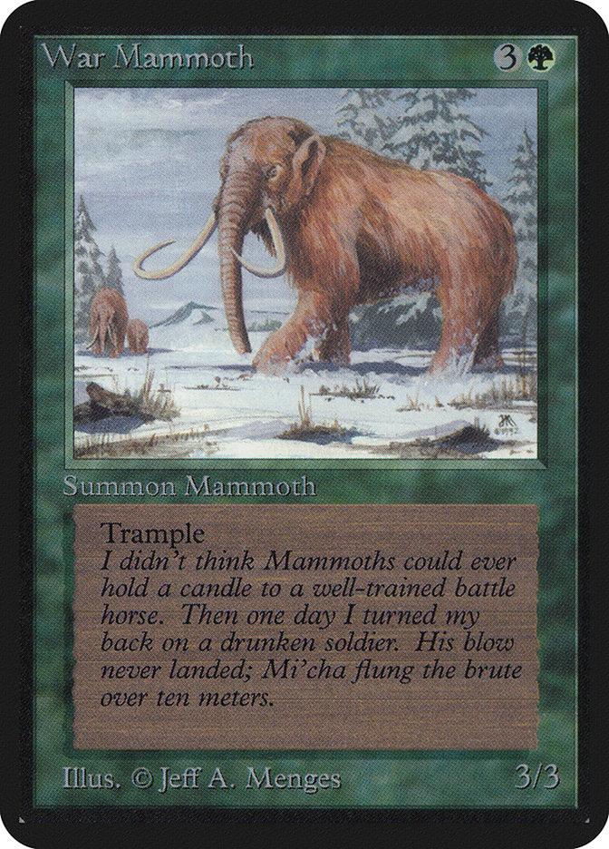 Magic: the Gathering MTG War Mammoth [Alpha Edition] Graded CGC 8.5 NM/Mint+