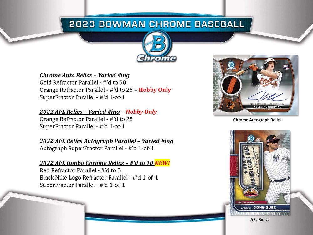 2023 Topps Bowman Chrome Hobby Master Box