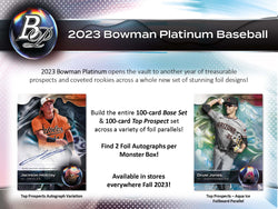 2023 Topps Bowman Platinum Baseball Monster Hobby Box
