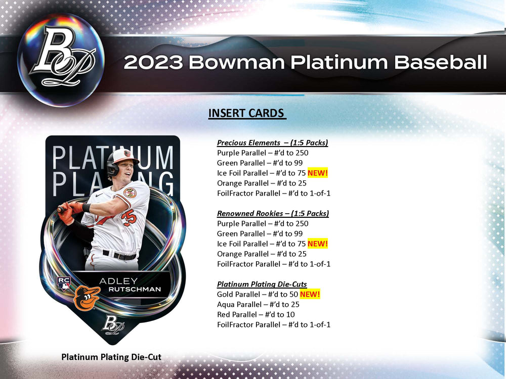 2023 Topps Bowman Platinum Baseball Hobby Pack