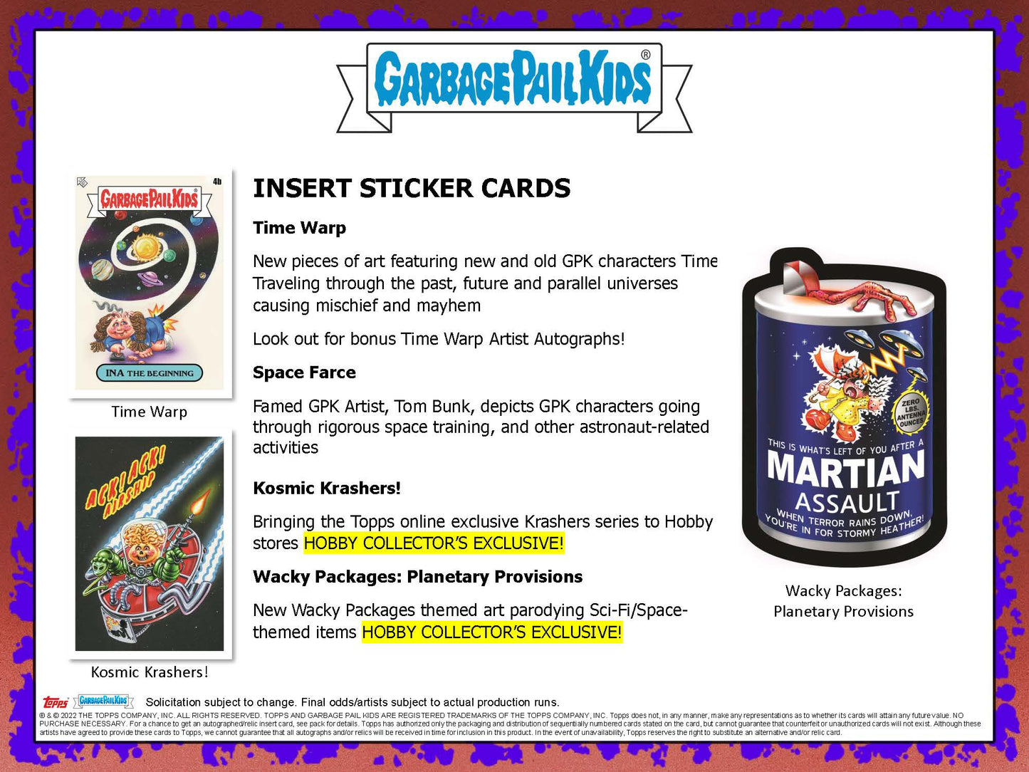 2023 Topps Garbage Pail Kids Series 2 InterGOOlactic Mayhem Hobby Collector Box