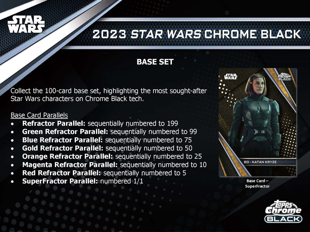 2023 Topps Star Wars Chrome Black Hobby Box